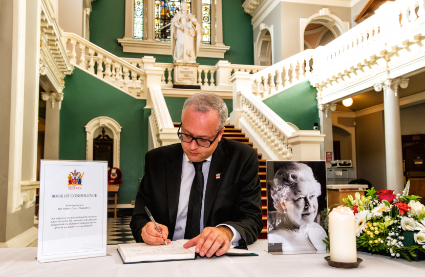 Book of Condolence at Woolwich Town Hall